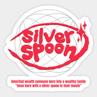 Silver Spoon word lettering art Sticker